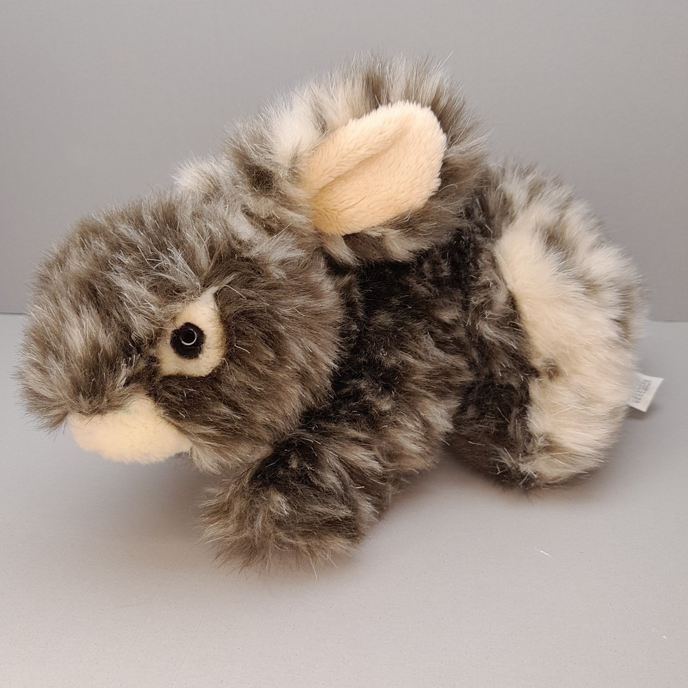 Chosun Black White Bunny Rabbit Plush 10" Fluffy Stuffed Animal‎ Soft Toy